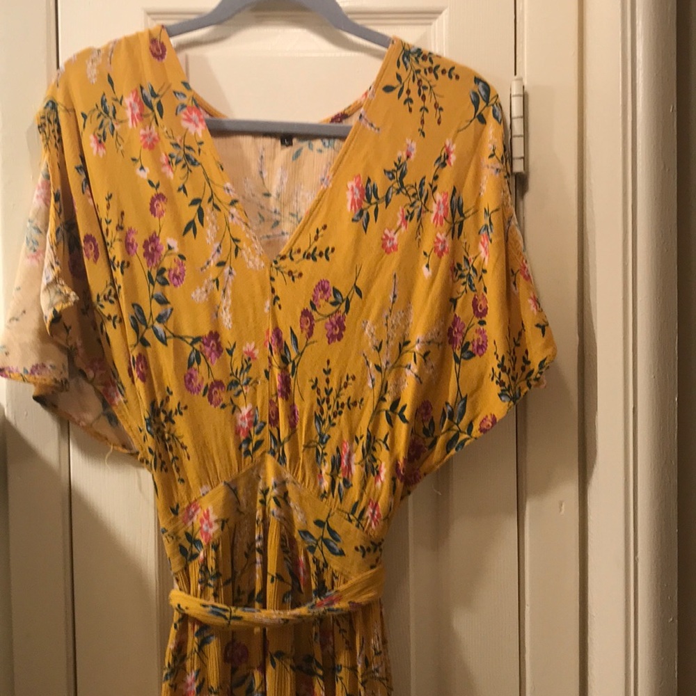 Yellow maxi dress
